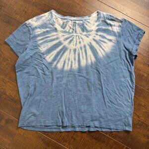 Vineyard Vines Tie Dye Relaxed Women’s Surf Tee Cotton Blue Print Summer Beach M